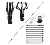 Oniissy Cambia lampadina per soffitti alti per lampadine a vite, strumento per cambiare lampadina ad alta portata, pali di estensione per cambiare le lampadine, con 3 cambia-lampada (asta a 10 sezioni