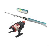 Oniissy Canna da pesca telescopica a forma di pesce in fibra di carbonio per combo con mulinello, lunghezza regolabile a 7 sezioni 31-160 cm, design portatile a penna per viaggi e attività all'aperto