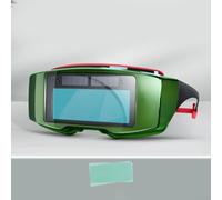 Oniissy Casco da saldatura con oscuramento automatico con design a prova di schizzi per saldatura elettrica, gas e argon - Lente panoramica True Color ad energia solare con protezione UV e (+ 5 pezzi)