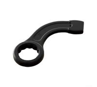 Oniissy Chiave a percussione con manico curvo resistente, in acciaio al carbonio, testa singola, chiave ad anello aperto, strumento di riparazione automatica, colore nero, durezza HRC62 (36 mm)