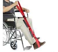 Oniissy Cinghie di supporto per sollevamento gambe per riabilitazione, corda in nylon lunga 1 m con manici e passanti per piedi, rosse, per gambe deboli, sostituzione dell'anca del ginocchio,