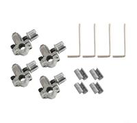 Oniissy Confezione da 4 valvole per rubinetto BPV-31 per condizionatori d'aria e sistemi HVAC, compatibile con tubi di diametro esterno da 1/4", 5/16" e 3/8", in lega di zinco