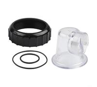 Oniissy Coperchio prefiltro trasparente con raccordi a vite e guarnizioni O-For Ring compatibile con pompe di circolazione per piscine serie SPS 25/50/75/100