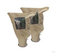 Oniissy Copertura per piante antigelo per la protezione invernale, in tessuto non tessuto trasparente, con coulisse, riutilizzabile, da giardino (beige, diverse misure) (80 x 100 cm)