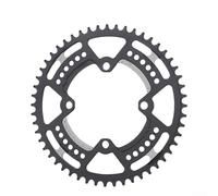 Oniissy Corona per bicicletta 44-52T per guarnitura 104BCD, corona singola in lega di alluminio a 8/9/10/11 velocità con design non scanalato del foro del chiodo compatibile con tripla e doppia (52T)