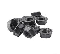 Oniissy Dado esagonale M8 per bullone a manovella a foro quadrato, dado di tenuta in acciaio per asse inferiore quadrato, confezione da 6 elementi di fissaggio neri compatibili con applicazioni a vite