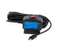 Oniissy Dash Cam Hardwire Kit con porta connettore USB, uscita stabile 5V 3A per OBD a telecamera da cruscotto, cavo da 3,5 m con protezione a bassa tensione per veicoli da 12 V/24 V (dritto)