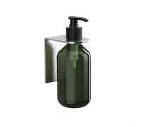 Oniissy Dispenser manuale per sapone da parete con supporto, 300 ml in acciaio inox e struttura in plastica, ricaricabile per shampoo, balsamo (1 bottiglia A)