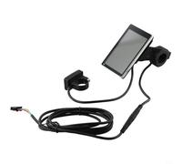 Oniissy Display LCD M5 a 5 pin per E-For Bike Scooter elettrico tachimetro con controllo, compatibile con protocollo di comunicazione n. 2, alloggiamento in ABS e acciaio, cavo da 2 m