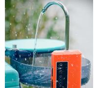 Oniissy Distributore d'acqua da pesca impermeabile con ossigenazione e funzione di pompaggio automatico per pozzi vivi e miscelazione di esche, struttura in materiale ABS in multiplo (arancione)