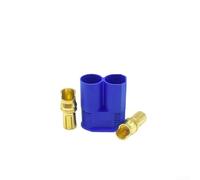 Oniissy EC8 - Set di connettori per batteria con banana maschio e femmina da 8 mm per dispositivi RC auto, elicotteri aerei, alloggiamento in plastica blu con terminali in rame