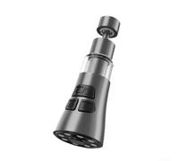 Oniissy Estensione per rubinetto, girevole a 360°, con adattatore per filtro a risparmio idrico, con bolla, lama, doccia, 3 modalità di spruzzo (grigio)
