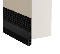 Oniissy Fermaporta inferiore a onda per porte, striscia di tenuta in TPE per insonorizzazione, resistente alle intemperie e antivento, 100 x 4,5 cm, opzioni multicolore (marrone, bianco, grigio, (nero
