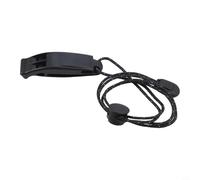 Oniissy Fischietto per immersioni subacquee a doppia frequenza, segnale di sicurezza per sport acquatici, con cordino, compatibile con snorkeling e attrezzatura subacquea (nero)