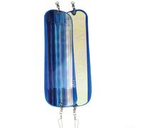 Oniissy Flash board da 28 cm con adesivo riflettente e design realistico a coda di pesce per pesca in mare e pesca a traina (blu)