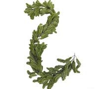 Oniissy Ghirlanda di pino artificiale da 190 cm, per tavolo di Natale, camino, parete casa, ghirlande di pino decorative natalizie, ghirlanda di Natale artificiale lunga finta ghirlanda verde