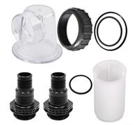 Oniissy Gruppo pompa filtro per pompa di circolazione SPS25/SPS50/SPS75/SPS100,Parti della pompa di circolazione della piscina,Coperchio trasparente del pre-filtro,Set di guarnizioni O-ring