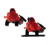 Oniissy IIIPRO Strada per bici Linea Meccanica Tirare Freno a Disco Idraulico Piatto Mount Pinza con Grande Pistone per 160mm, Nero e Rosso Lega di Alluminio (anteriore e posteriore)