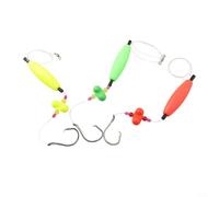 Oniissy Impianti da pesca con ganci circolari 6/0 8/0 e galleggianti per pesca bancaria - Attrezzatura terminale pre-legata con Rattler Santee per attrezzature Cooper Rig (8/0 3 pezzi)