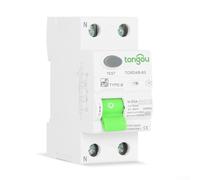 Oniissy Interruttore di tipo B RCD DC elettrico 2P, 63A 30mA 6KA capacità di rottura, per EV mucchio di ricarica compatibile con funzione RCCB dispositivo corrente residua
