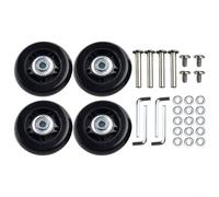 Oniissy Kit di ricambio per valigie, 4 pezzi, 54 mm, 64 mm, con assi viti e strumenti, materiale in gomma super silenzioso, diametro interno cuscinetto 6 mm, diametro esterno 21 mm (60 x 24 mm)