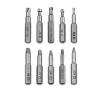 Oniissy Kit di rimozione viti danneggiate, estrattore per viti a testa rotta, set di punte per trapano da 4 mm e 6,35 mm, 10 pezzi in metallo rotto per rimuovere ruggine (4 mm)