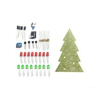 Oniissy Kit di saldatura fai da te con 16 lampade per albero di Natale, colorate sette perline luminose, decorazione per le vacanze, assemblaggio elettronico con scatola batteria da 9 V, pratica di