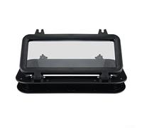 Oniissy Lucernario rettangolare per yacht camper con tenda da sole, vetro acrilico e telaio in lega di alluminio, 40 x 20 cm, nero, per roulotte, rimorchi, camper, parasole impermeabile