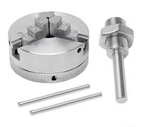 Oniissy Mini tornio Chuck Assembly con tre ganasce e quattro ganasce di bloccaggio Caratteristiche e M12x1 filettato Rod per un collegamento affidabile ai trapani manuali (B)