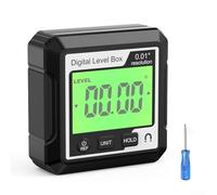 Oniissy Misuratore di livello digitale con base magnetica, goniometro elettronico, misuratore di angolo in ABS con modalità relative/assoluta per la lavorazione del legno, (B)