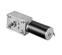 Oniissy Motore riduttore a vite senza fine CC ad alta coppia, 12 V 24 V, motore elettrico spazzolato reversibile con ingranaggi in metallo per apparecchiature di automazione, robotica, auto RC, (24 V