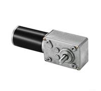 Oniissy Motore riduttore a vite senza fine CC ad alta coppia, 12 V 24 V, motore elettrico spazzolato reversibile con ingranaggi in metallo per apparecchiature di automazione, robotica, auto RC, (12 V