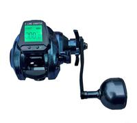 Oniissy Mulinello da pesca digitale con display retroilluminato e allarme morso, rapporto di trasmissione 7,2:1, 4+1 cuscinetti a sfera in acciaio inox, per pescatori, mano sinistra o destra (grande