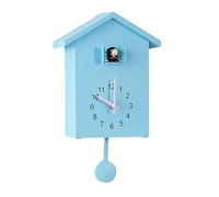 Oniissy Orologio da parete a cucù, orologio a cucù con voci che chiamano la casa degli uccelli, decorazione da parete per casa, soggiorno, ufficio, voci naturali di uccelli o chiamate a cucù,