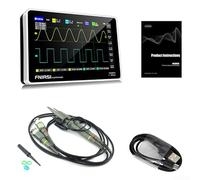 Oniissy Oscilloscopio digitale a doppio canale 1013D, larghezza di banda 100 MHz, campionamento 1GSa/s con display LCD TFT da 7 pollici, analisi FFT, esportazione dati USB, 6000 mAh (1013D)