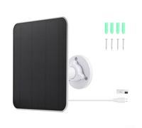 Oniissy Pannello solare da 5 W per telecamera di sicurezza, pannello solare USB per fotocamera a batteria ricaricabile da esterni DC 5 V, pannelli solari con porta USB e USB-C, impermeabile IP65, cavo