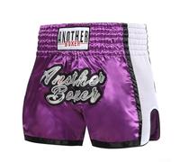 Oniissy Pantaloncini da boxe unisex per MMA, Muay Thai, allenamento, con elastico in vita e tessuto traspirante, in misto poliestere, per allenamenti di fitness per adulti (viola)