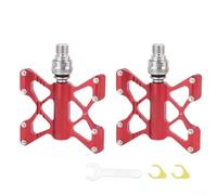 Oniissy Pedale a sgancio rapido con cuscinetto sigillato DU 9/16 pollici per bici pieghevole, mountain bike e bici da strada (rosso)