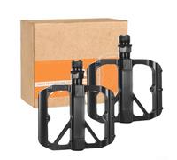 Oniissy Pedali elettrici per bici per adulti, pedali da ciclismo in lega di alluminio con punte antiscivolo, leggeri, 271 g per coppia, compatibili con mountain e pendolari (nero) (Double DU)