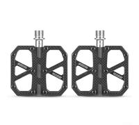 Oniissy Pedali in fibra di carbonio per mountain bike e bici da strada, coppia leggera da 186 g con asse in lega Ti, 3 cuscinetti, design antiscivolo, compatibile con la maggior parte