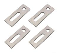 Oniissy Piastra adattatore in acciaio inossidabile per bulloni M10 in sistemi di montaggio per pannelli solari fotovoltaici con design rotondo e scanalato 80 x 30 x 5 mm (4 pezzi)
