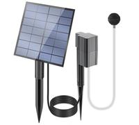 Oniissy Pompa ad aria ad energia solare, con pannello laminato in PET, design regolabile a 180 gradi, per ossigenazione dell'acqua dell'acquario del giardino