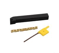Oniissy Portautensili per tornio SCLCR1212H06 con 10 pezzi CCMT060204-HM VP15TF inserti in carburo e chiave T8, set di barre di alesatura in acciaio legato per lavorazione dei metalli CNC, grezzo