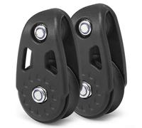 Oniissy Puleggia in nylon di grado marino per canoa, yacht e navi, compatibile con corda da 8 mm, resistente ai raggi UV, con cuscinetto a disco, confezione da 2