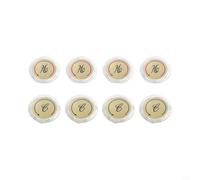 Oniissy Pulsanti per rubinetti a doppia maniglia, confezione da 8 con etichette H/C, diametro esterno 3,4 cm, piastra cromata in acrilico e alluminio, compatibili con Delta LDR Delex