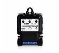Oniissy Regolatore di carica solare PWM, 6 V, 12 V, 10 A, a 3 fasi, regolatore di carica per pannello solare, regolatore di carica PWM, regolatore portatile per pannello solare (10 A, 12 V, 24 V)