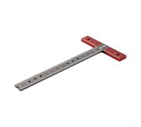 Oniissy Righello quadrato a forma di T, in lega di alluminio, strumento di misurazione per carpenteria, angolo retto di 90°, per progetti fai da te per la lavorazione del legno, armadietti, librerie