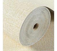 Oniissy Rotolo di carta da parati autoadesiva in XPE, isolamento termico e insonorizzante, adesivi murali per la casa, 50 x 1000 cm, colore: beige