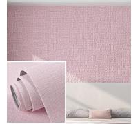 Oniissy Rotolo di carta da parati autoadesiva in XPE, isolamento termico, insonorizzazione, adesivi murali per il miglioramento della casa, 50 x 1000 cm, colore: rosa