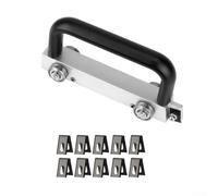 Oniissy Ruota guida per scanalatura in PVC con manico largo e lama a forma di U per scanalatura di cucitura del pavimento, adatta per grandi scale industriali (piccole + 10 lame)